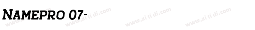 Namepro 07字体转换